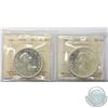 Image 1 : 1954 Canada Silver $1 ICCS Certified MS-63 & MS-64. 2pcs