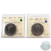 Image 1 : 1984 Voyageur & J. Cartier Canada Nickel $1 ICCS Certified MS-65. 2pcs.