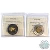 Image 2 : 1998 Canada $2 ICCS Certified MS-66 NBU & 2006 Canada $1 ICCS Certified MS-65. 2pcs.