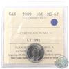 2009 Canada 10-cent ICCS Certified MS-67