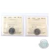 1971 & 1972 Canada 10-cent ICCS certified MS-65. 2pcs