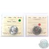1964 Heavy Cameo & 1969 Canada 25-cent ICCS Certified MS-65. 2pcs