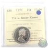 1970 Canada 25-cent ICCS Certified PL-66 Ultra Heavy Cameo