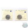 1970 & 1971 Canada 25-cent ICCS Certified MS-66.2pcs