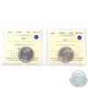 Image 1 : 1992 NWT & 1992 PEI 25-cent ICCS Certified MS-66. 2pcs