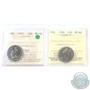 Image 1 : 1995 & 1996 Canada 25-cent ICCS Certified MS-66. 2pcs