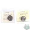 Image 2 : 1995 & 1996 Canada 25-cent ICCS Certified MS-66. 2pcs