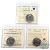 Image 1 : 2001P Canada Day,2005P Stocking & 2006P Rudolph Canada 25-cent ICCS Certified MS-67 NBU. 3pcs
