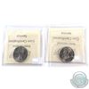 Image 2 : 2007 Biathlon & 2007 wheelchair Curling 25-cent ICCS Certified MS-67. 2pcs