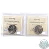 Image 2 : 2007 Curling & 2007 Alpine Skiing 25-cent ICCS Certified MS-67. 2pcs