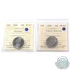 Image 1 : 2008 Figure Skating & 2009 Caribou 25-cent ICCS Certified MS-67. 2pcs