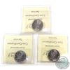 Image 2 : 2010,2011 & 2013 Canada 25-cent ICCS Certified MS-67. 3pcs