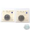 Image 1 : 1983 & 1984 Canada 50-cent ICCS Certified MS-66. 2pcs