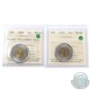 Image 1 : 2008 Quebec City & 2009 Canada Two Dollar ICCS Certified MS-66. 2pcs
