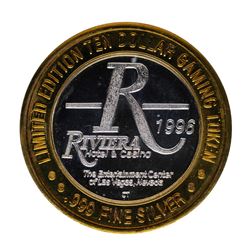 .999 Silver Riviera Hotel & Casino Las Vegas $10 Casino Limited Edition Gaming T
