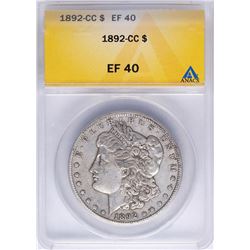 1892-CC $1 Morgan Silver Dollar Coin ANACS XF40