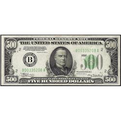 1934A $500 Federal Reserve Note New York