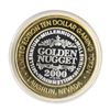 Image 2 : .999 Silver Golden Nugget Laughlin, Nevada $10 Casino Limited Edition Gaming Tok