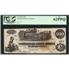Image 1 : 1862 $100 Confederate States of America Note T-39 PCGS New 62PPQ