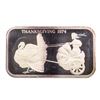 Image 1 : 1974 Thanksgiving Madison Mint 1 oz .999 Fine Silver Art Bar