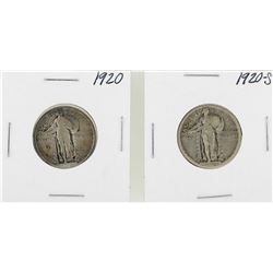 Lot of 1920 & 1920-S Standing Liberty Quarter Coins