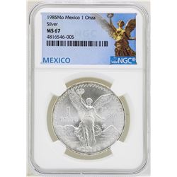 1985Mo Mexico Libertad Onza Silver Coins NGC MS67