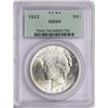 Image 1 : 1923 $1 Peace Silver Dollar Coin PCGS MS64