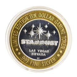 .999 Silver Stardust Resort Las Vegas, Nevada $10 Casino Limited Edition Gaming