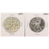 Image 1 : Lot of (2) 1997 $1 American Silver Eagle Coins
