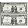 Image 1 : Lot of (2) Consecutive 1935D $1 Silver Certificate Notes