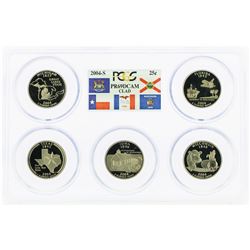 Set of 2004-S (5) Coin Proof State Quarter Coins PCGS PR69DCAM