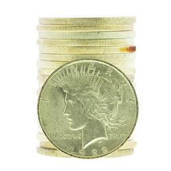 Roll of (20) Brilliant Uncirculated 1922 $1 Peace Silver Dollar Coins