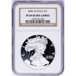 2006-W $1 American Silver Eagle Proof Coin NGC PF69 Ultra Cameo