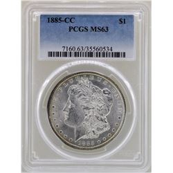 1885-CC $1 Morgan Silver Dollar Coin PCGS MS63
