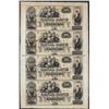 Image 1 : Uncut Sheet of 1800's $20 Canal Bank Obsolete Notes