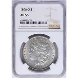1896-O $1 Morgan Silver Dollar Coin NGC AU55