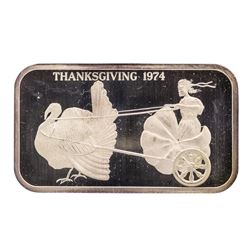 1974 Thanksgiving Madison Mint 1 oz .999 Fine Silver Art Bar