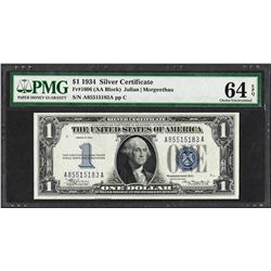 1934 $1 Funnyback Silver Certificate Note Fr.1606 PMG Choice Uncirculated 64EPQ