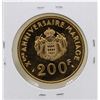 Image 2 : 1966 Monaco 200 Francs 10th Wedding Anniversary Gold Coin