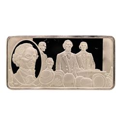 500 Grain Sterling Silver Franklin Mint 100 Greatest Americans Ingot