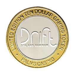 .999 Silver Palms Casino Las Vegas Nevada $10 Limited Edition Gaming Token