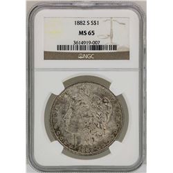 1882-S $1 Morgan Silver Dollar Coin NGC MS65
