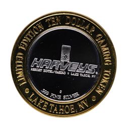 .999 Silver Harvey's Resort Hotel and Casino $10 Casino Limited Edition Gaming T