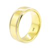 Image 2 : 18KT Yellow Gold with Rhodium Detail Men's Band