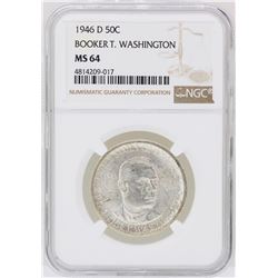1946-D Booker T. Washington Memorial Half Dollar Coin NGC MS64