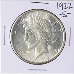 1922-S $1 Peace Silver Dollar Coin