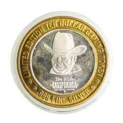 .999 Silver Sam Boyd's California Hotel $10 Casino Limited Edition Gaming Token