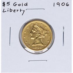 1906 $5 Liberty Head Half Eagle Gold Coin