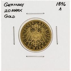 1896-A Germany 20 Mark Gold Coin