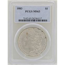 1883 $1 Morgan Silver Dollar Coin PCGS MS63